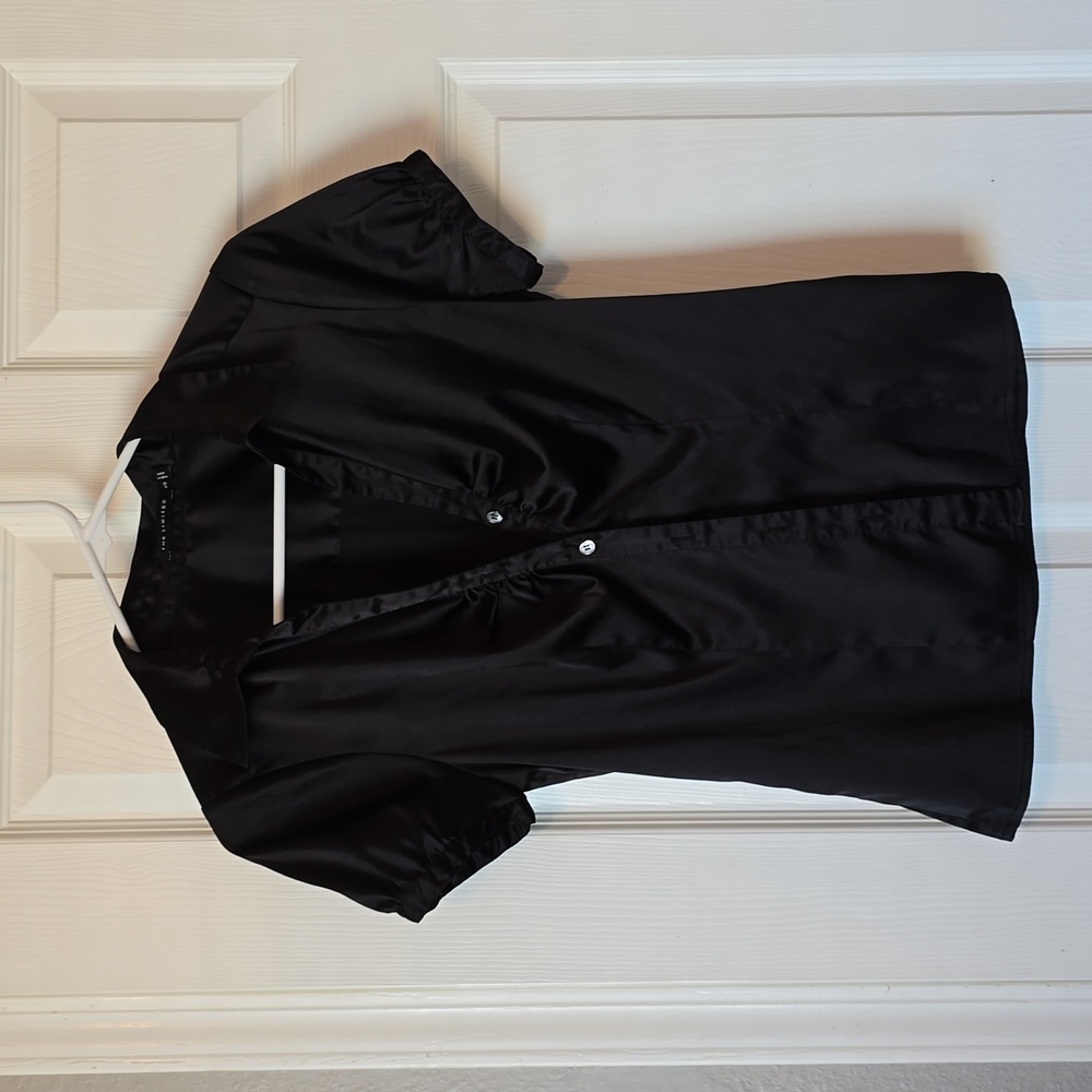 SOLD Black Button Down Blouse - XS